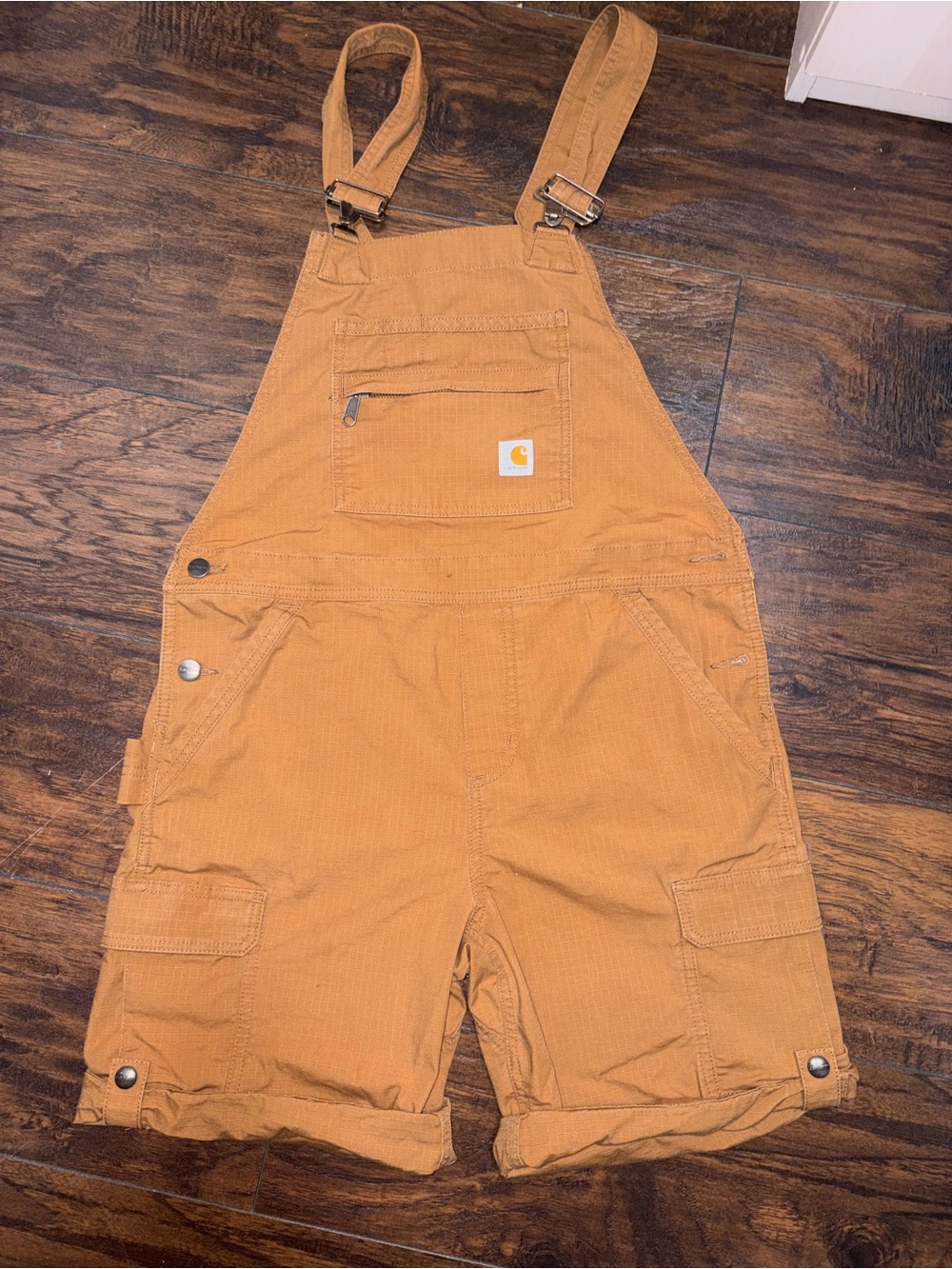 Carhartt Kids' Ochre Short Overalls with Pockets